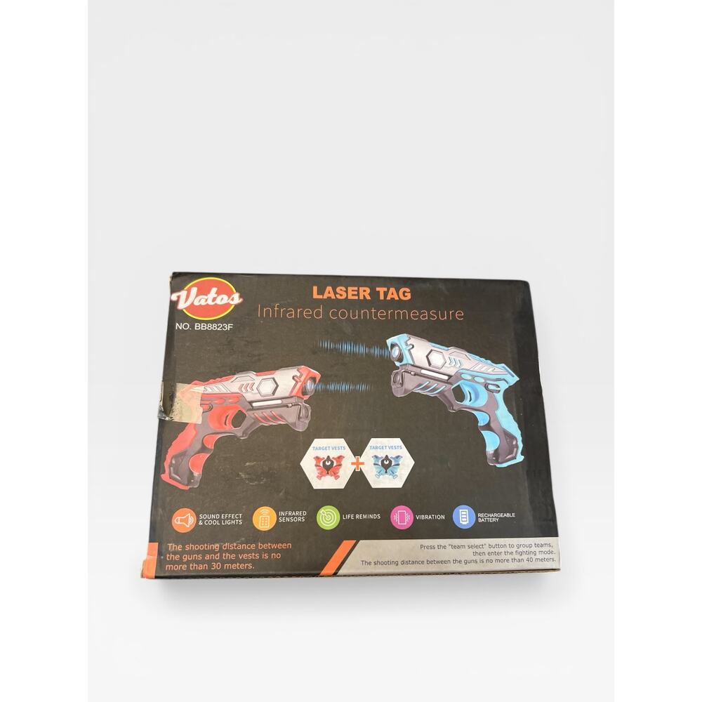 Vatos Laser Tag Set BB8823F 2 Guns
2 Vests Rechargeable Infrared Game
New